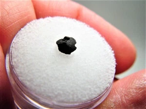 NEW FALL! SUPER RARE CLASS! TERRIFIC TARDA C2 UNGROUPED METEORITE! .06 GMS! - Picture 1 of 5