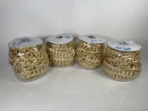 Lote de 20 metros de 4 cadenas de cola de acero inoxidable chapadas en oro hágalo usted mismo joyería A9083 - Imagen 1 de 10