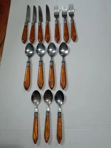 Set of 14 Vintage Ornate Stainless-18 Steel Flatware - Picture 1 of 10