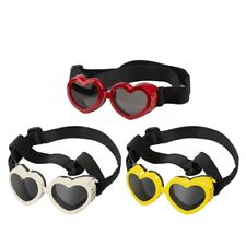 Dog Goggles Large Heart-Shape Dog Sunglasses Easy Wear for Skiing- Travelling