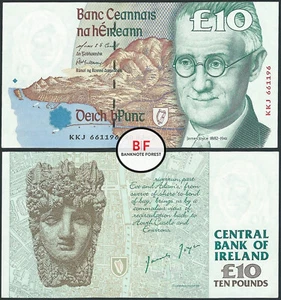 Ireland | 10 Pounds | 1997 | P.76b | Prefix - KKJ | UNC- - Picture 1 of 3