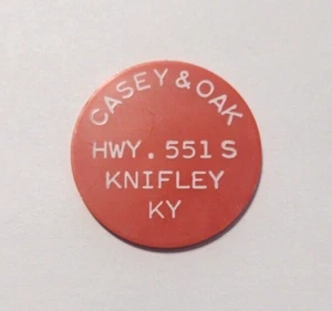 25 Cent - Red Token - Food Stamp Credit - Casey & Oak Knifley KY - Picture 1 of 2