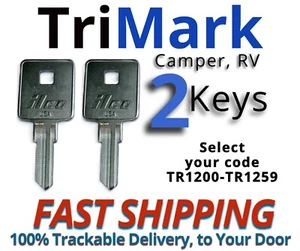 Trimark Keys Camper RV Winnebago Replacement Key Cut to your Code TR1200-TR1259 - Bild 1 von 2