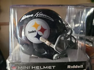 Franco Harris Pittsburgh Steelers Signed Autographed black Mini Helmet TSE COA - Picture 1 of 7