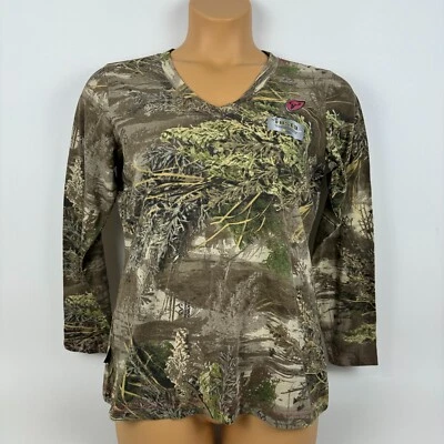 Scentblocker T-Shirt Tee Realtree Max-1 Camouflage Fused Cotton Womens Large L - Image 1 of 4