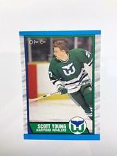 1989-90 Scott Young 209 OPC Hartford Whalers O-Pee-Chee Hockey Card 047Z