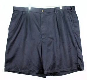 Haggar WPL 386 Big & Tall Mens Size 44 Zipper Fly Blue/Navy Chino Casual Shorts - Picture 1 of 6