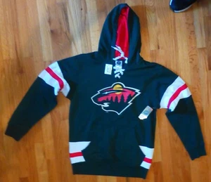 Minnesota Wild Hockey Medium M Lace-Up Hoodie Pullover Hooded Sweatshirt NHL - Picture 1 of 6