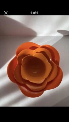 Zak! Cuencos apilables naranja nuevo juego de servir de melamina de 3 piezas SIN USAR Foto 1 de 4