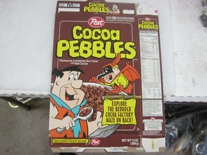 POST COCOA PEBBLES Cereal Box (FLINTSTONES) 1996 - Picture 1 of 2