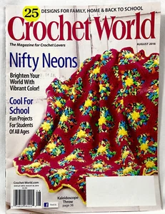 Aug 2016 Crochet World Pattern Magazine 25 Designs Back To School Decor 12063 - Picture 1 of 3