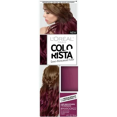 L'Oreal Paris Colorista полупостоянный цвет для брюнетки волос бордовый #maroon22 - Изображение 1 из 4