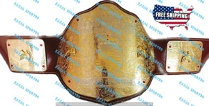 MASSGESCHNEIDERTER GROSSER GOLD WELT SCHWERGEWICHT TITELGÜRTEL GENIUN LEDER - Bild 1 von 5