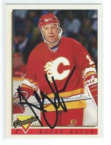 Kelly Kisio Signed 1993/94 Topps Premier Card #455