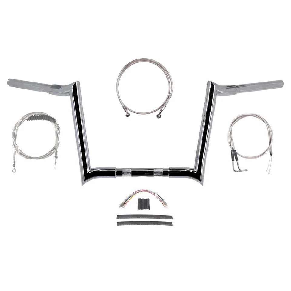 Kit de manillar Hooker Ape 1996-2005 Harley-Davidson Dyna 1/4" cromado 12" Foto 1 de 3