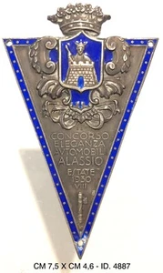 ALASSIO CONCORSO ELEGANZA AUTOMOBILI A.VIII° 1930 PLACCHETTA RADIATORE AUTO ARG. - Picture 1 of 8