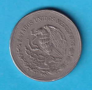 MEXICO 1980 5 Pesos Km485-Copper Nickel -Eagle R29B Circulated ABU - Picture 1 of 2