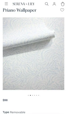 Serena & Lily Priano Removable Wallpaper-Sky