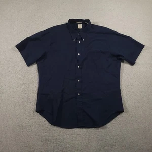 Vintage Arrow Cum Laude Shirt Mens XL Blue Button Up Short Sleeve Oxford 70s USA - Picture 1 of 11