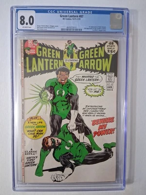 Green Lantern 87 CGC 8.0 OFF-WHITE TO WHITE 1972 1st appearance of John Stewart - Image 1 of 4