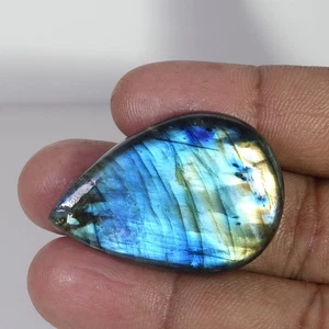 Natürlicher Multi Feuer Labradorit Birnenform Cabochon lose Edelstein 65,00 Karat - Bild 1 von 5
