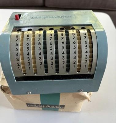 ADDIPRESTO Adding Machine Brevetti Lanza Savona Italy - Image 1 of 3