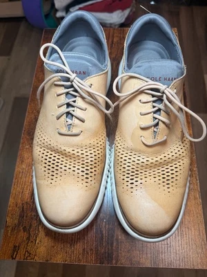 Zapatillas perforadas de cuero tostado Cole Haan ZeroGrand Oxford para hombre - talla 8,5 Foto 1 de 4