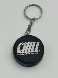 Vintage Columbus Chill Hockey Puck ECHL Key Chain - Picture 1 of 3