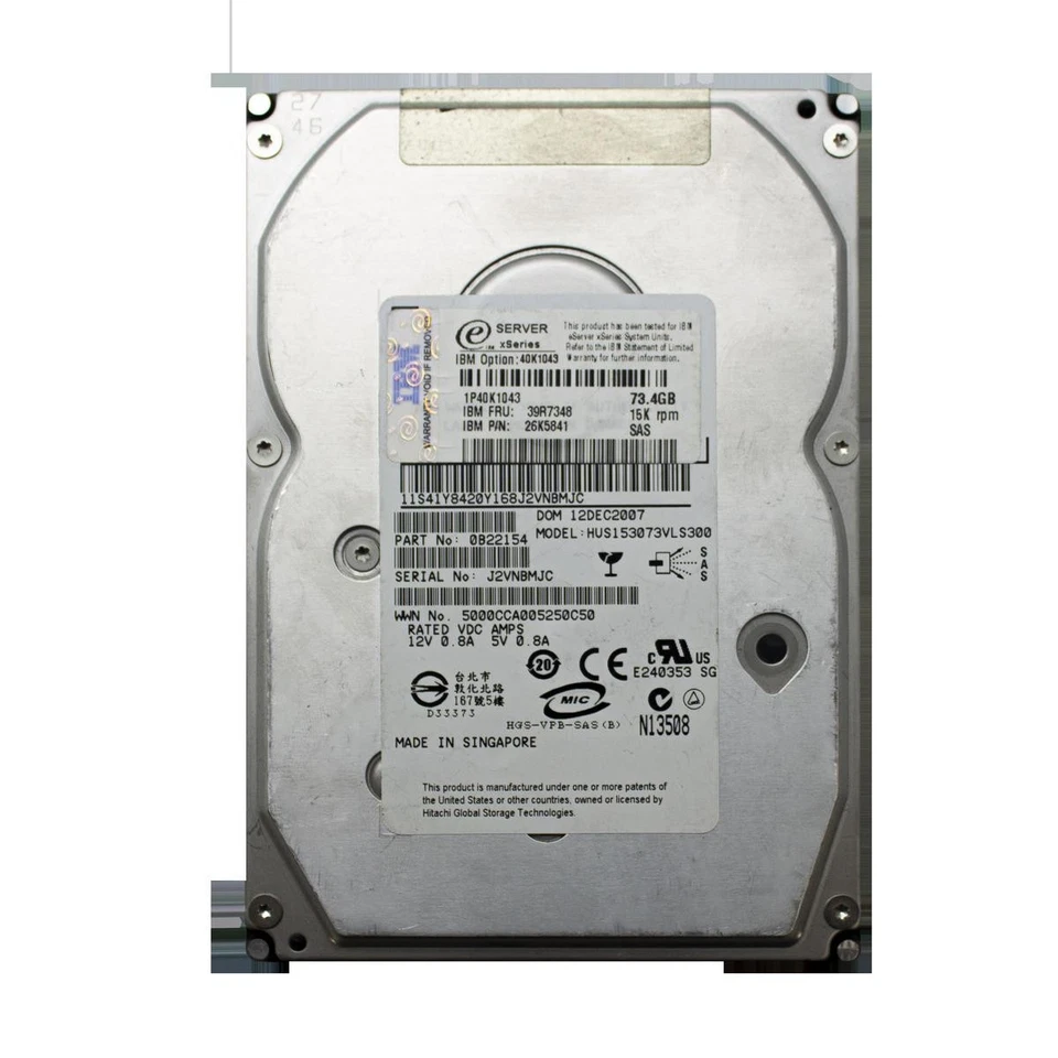 Hitachi Hus153073vls300 Hard Disk HDD 73.4GB SAS 3.5" Server NAS Refurbished - Image 1 of 3