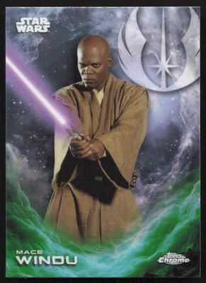 2021 Topps Chrome Star Wars Legacy Mace Windu Costco Exclusive Card #CE-37 - Image 1 of 2