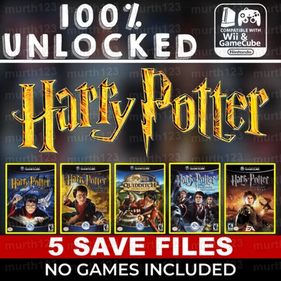 Harry Potter Sorcerers Stone Chamber of Secrets Azkaban Gamecube Wii Memory Card - Image 1 of 4