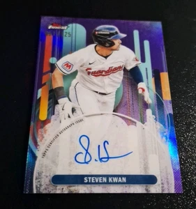 2025 TOPPS FINEST PURPLE REFRACTOR AUTO SP #FA-SK STEVEN KWAN #'D /125 NRMT-MT!! - Picture 1 of 2