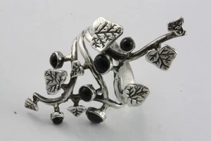 DAMENRING ONYX FILIGRAN RING HANDARBEIT SILBERRING ECHT 925 SILBER / 489 - Bild 1 von 7