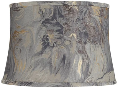 Springcrest Cece Gris Remolino Softback Tambor Lámpara Pantalla 14x16x11 (Araña) Foto 1 de 4