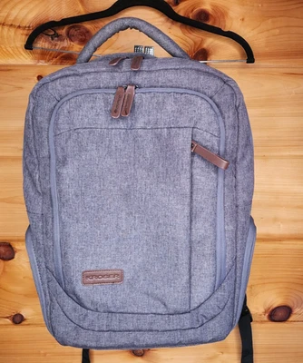 Mochila de viaje para computadora KROSER 17 pulgadas gris cable cargador Foto 1 de 4