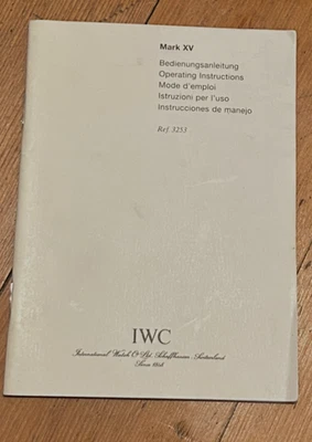 IWC Mark XV Booklet Manual 3253 istruzioni d'uso - Immagine 1 di 2