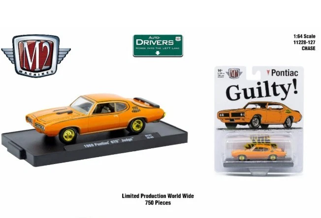 M2 Machines Auto-Drivers 1:64 R127 1969 Pontiac GTO Judge CHASE - Image 1 of 1
