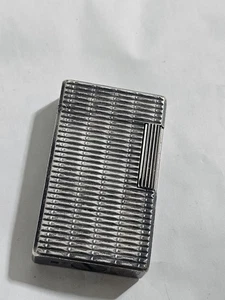 S.T. DUPONT PARIS Plaqué argent Briquet Briquet Manque La Pierre + La Roulette ! - Imagen 1 de 10