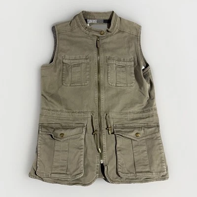 Chaleco Gander Mountain Guide Series Mujer Pequeño Verde Exterior Franela Forrado Foto 1 de 4