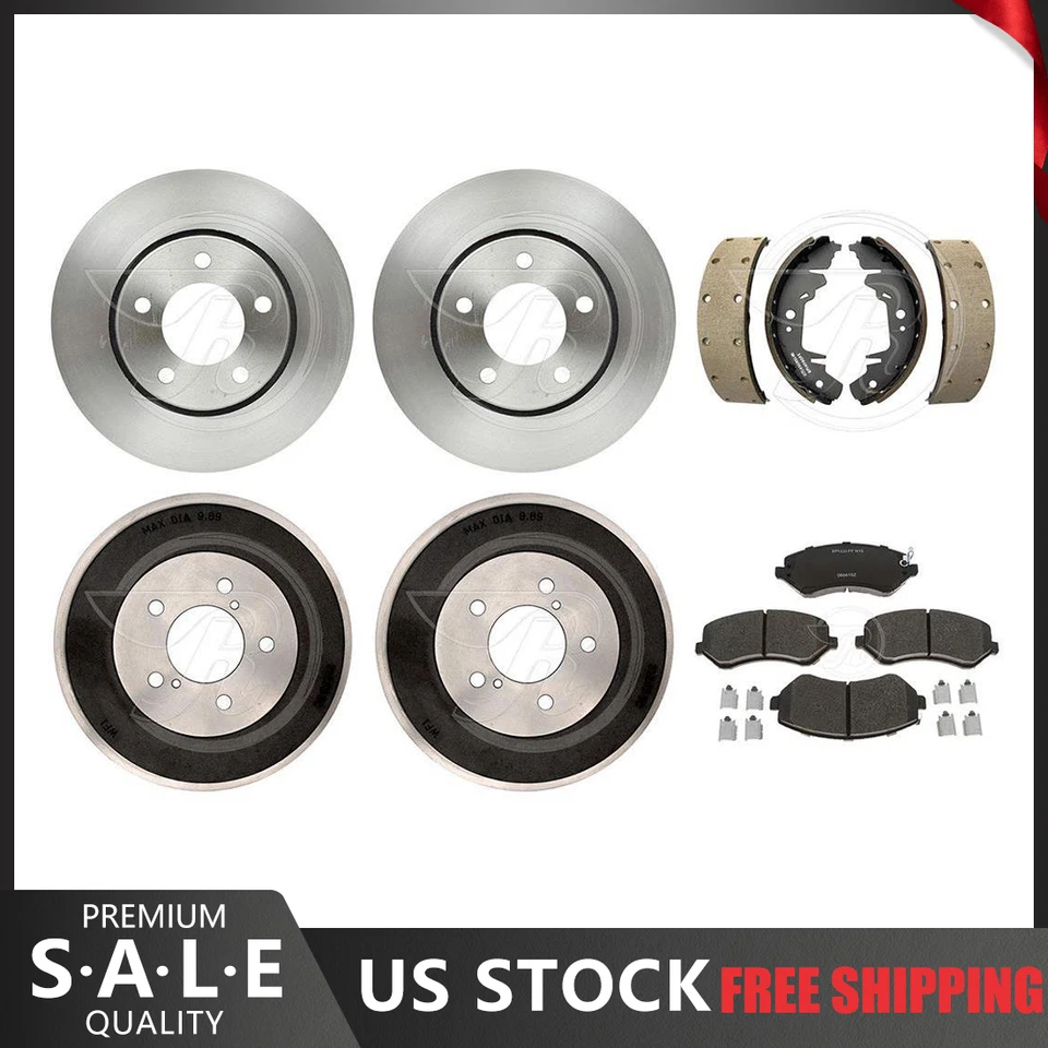 For 2005 Chrysler Town & Country Brake Rotors & Ceramic Pads + Brake Drums Shoes - Imagem 1 de 4