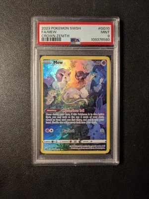 PSA 9 Mew Full Art #GG10 Crown Zenith Pokémon Card - image 1 of 2