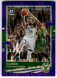 2020-21 Donruss Optic Purple Shock Giannis Antetokounmpo #29 Milwaukee Bucks - Picture 1 of 2