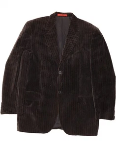 PIERRE CARDIN Mens 2 Button Blazer Jacket UK 42 XL Brown Striped Classic DL50 - Picture 1 of 3