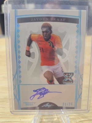 Jayden Braaf Auto # 21/25 RC 2022 Leaf Trinity Soccer - Image 1 of 2