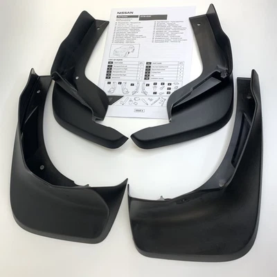 Nissan Qashqai J11 Front & Rear Mud Flaps Splash Guards Kit Set Genuine Parts - Image 1 of 4