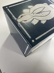 Vintage Handarbeit handbemalt Zauberkasten Trick Zauberer Bühnenshow Hase blau - Bild 1 von 14