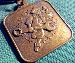 Vintage Older Original SNAP-ON Tools Gold-Tone Solid Brass Keychain/Ring Fob - Foto 1 di 4