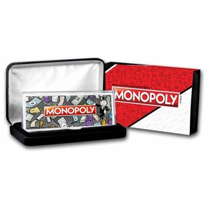 Silberbarren Samoa 4 oz Monopoly coloriert 2024 - Bild 1 von 8