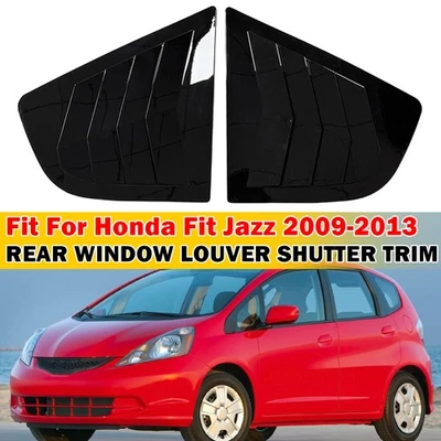 Для Honda Fit Jazz 2009-2013 черный/карбоновый боковое заднее стекло жалюзи отделка ABS - Изображение 1 из 4