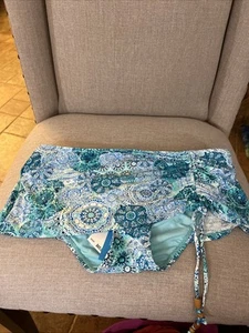 NWT Bleu by Rod Beattie Bikini Swimsuit Skirt Size 10 Lagoon Blue Maillot - Picture 1 of 3